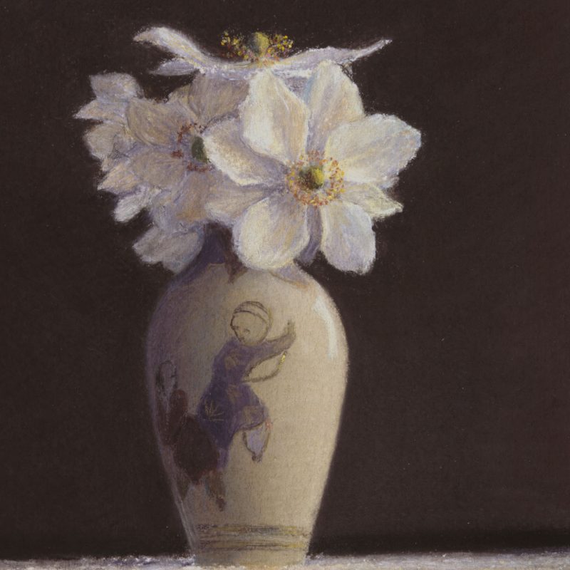 Anemones In Japanese Vase